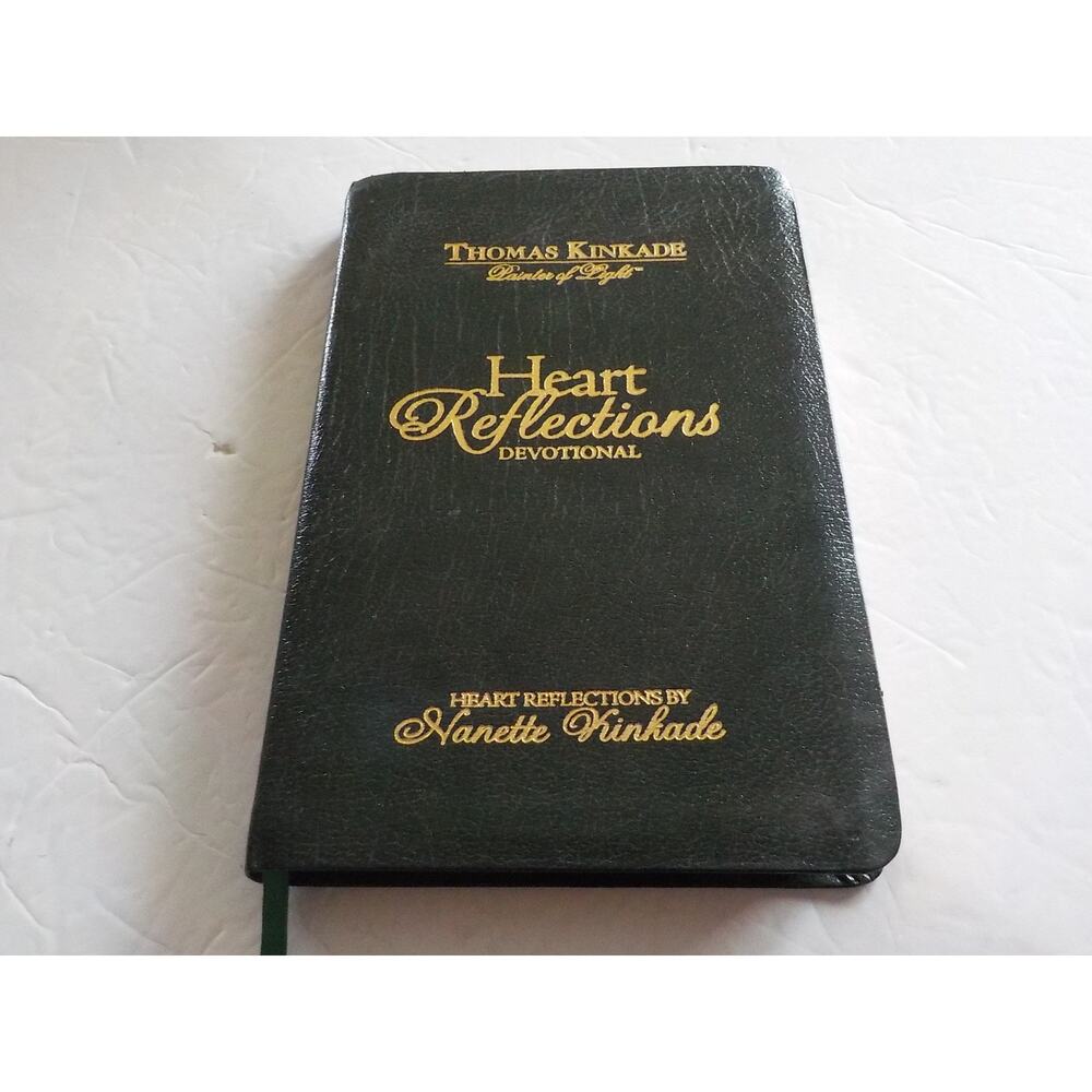 Heart Reflections Devotional by Nanette Kinkade Green Bonded Leather Book